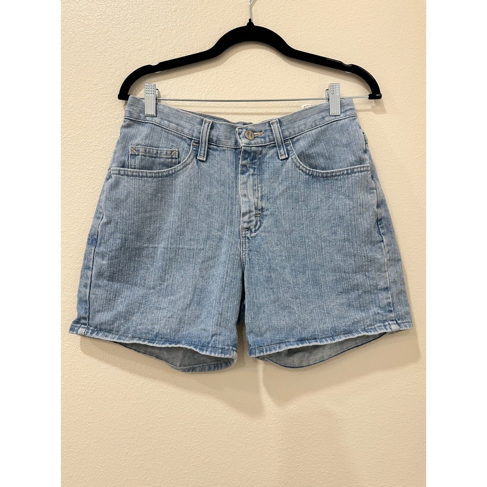 Vintage Riders by Lee High Waisted Denim Shorts Light Wash Blue Womens Size 6M